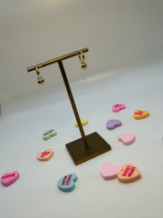 Love Heart Huggies with Charm